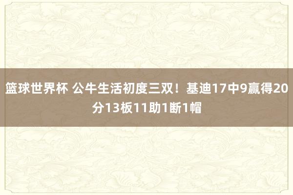 篮球世界杯 公牛生活初度三双！基迪17中9赢得20分13板11助1断1帽