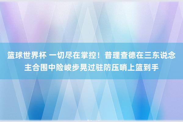 篮球世界杯 一切尽在掌控！普理查德在三东说念主合围中险峻步晃过驻防压哨上篮到手